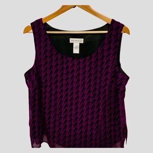 Anna Maxwell Purple & Black Sleeveless Top – Size 16WP